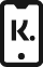 A black and white image of the letter k.